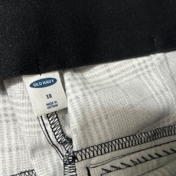 Old Navy Women's Plaid Trousers Ankle Black White Size 10 - Picture 4 of 6